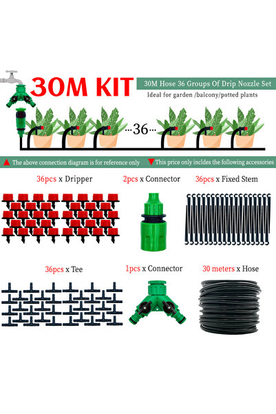 Choice3 30M Greenhouse 10M-30M DIY Drip Irrigation System Automatic Watering ...
