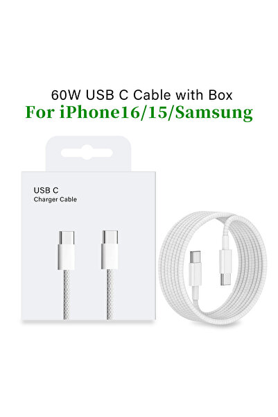 Choice 1.5m 1 pack Original PD 60W USB-C Cable For iPhone 16 15 Pro Max Fast ...
