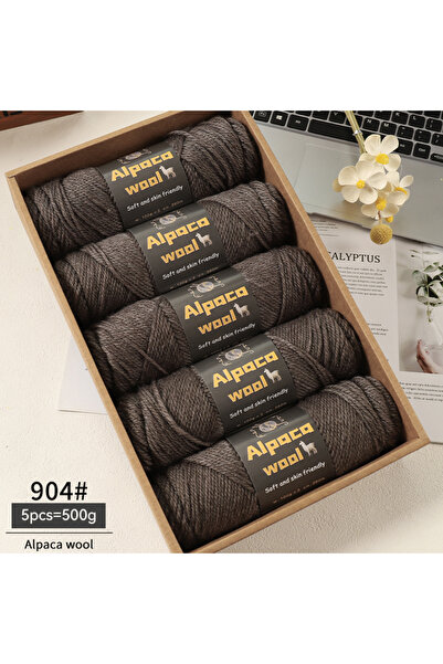 Choice 904 Hemp Ash 500g Alpaca Wool 245 Chunky Knitting Yarn Multi-Color Aut...