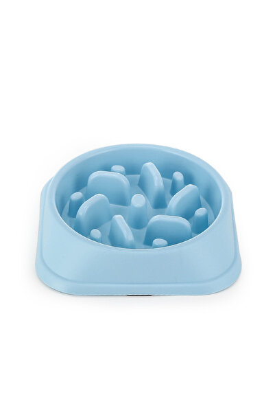 Choice5 Sky Blue Pet Dog Slow Feeder Bowl Non Slip Puzzle Bowl Anti-Gulping P...