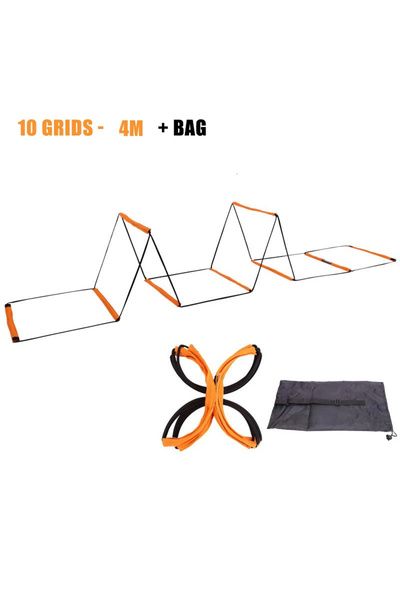 Choice Orange-10 Dual-Purpose Soccer Training Jump Ladder Multifunctional Agi...