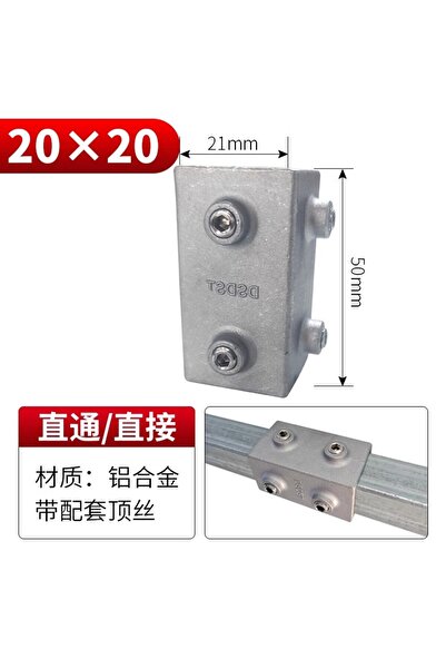 Choice6 20I2 20/25/30mm Square Tube Connectors Galvanized Aluminum Alloy Squa...