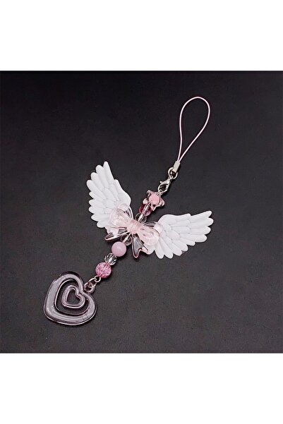 Choice3 white Sweet Angel Wings Phone Strap Women Cellphone Lanyard For iPhon...