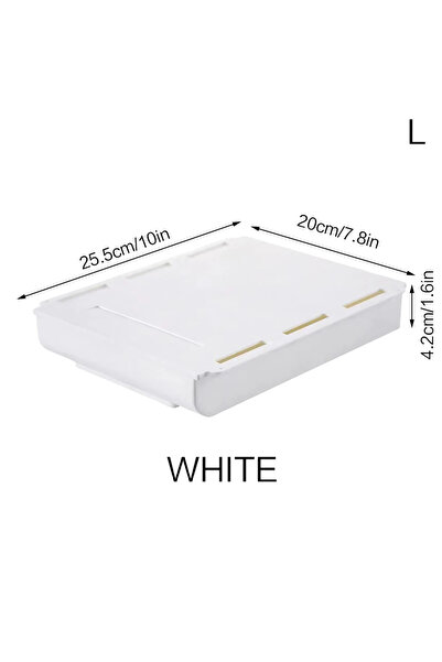 Choice Size L (White) JJYY Organizer Wall Mounted Drawer Organizer Under Desk...