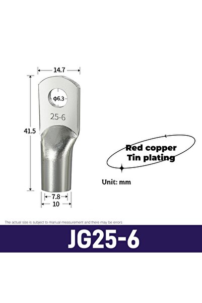 Choice30 9pcs JG25-6 9PCS Jg Crimp Terminal Copper Terminal for Ships Marine ...