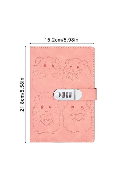 Choice1 A5 4 1spc A5 Cute Girl Style Diary with Lock Password Book Thick Crea...