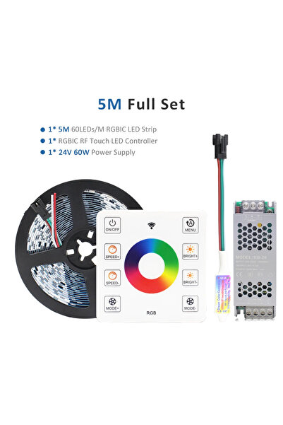 Choice مجموعة كاملة من 5 أمتار 24 فولت RGB IC لسباق الخيل وشريط إضاءة LED للج...