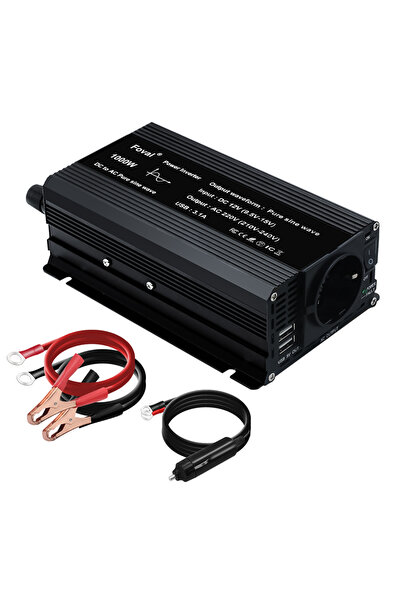 Choice7 1000W EU 50Hz Pure Sine Wave Inverter DC 12V to AC 220V 230V 1500W/22...