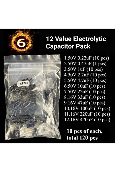 Choice7 12 Value Electrolyti 1500Pcs Electronic Components Starter Kit Resist...