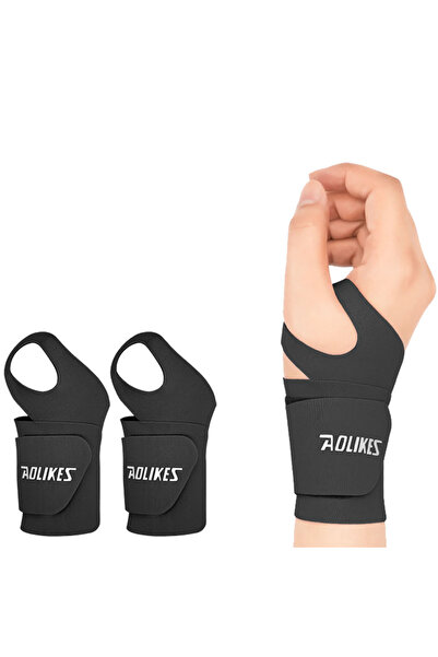Aolikes M 2PCS Black Ultra Thin and Soft Wrist Brace Wrist Wraps for Men and ...