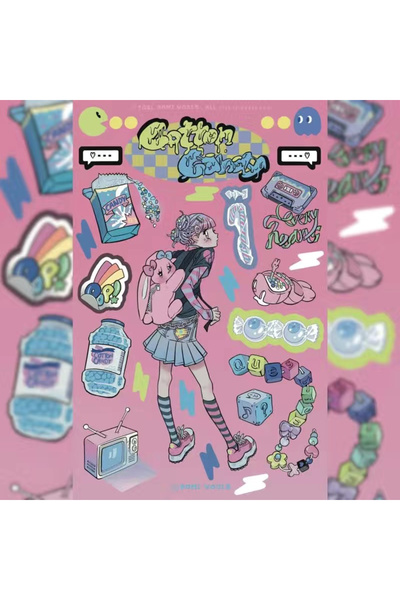 Choice4 09 Korean DOMI Cartoon Sweet Cool Girl Character Stickers Hand Accoun...