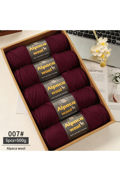Choice 07 Purple 500g Alpaca Wool 245 Chunky Knitting Yarn Multi-Color Autumn...