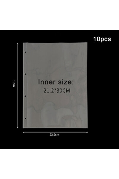 Choice4 4Holes-1pocket 10pcs A4 Transparent Album Binder Photocards Holder In...