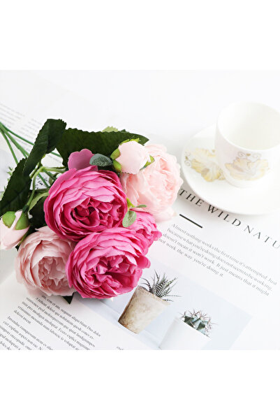 Choice7 1 pc light rose Artificial Flowers Rose Silk Peony Brial Bouquet Home...