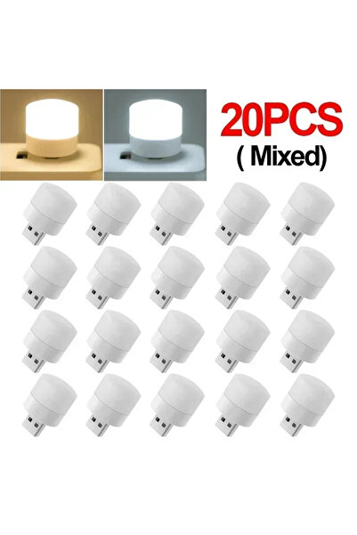 Choice 20PCS-Mix LED Table Lamp Lights Room Plug Usb Light Night Mini Book Re...