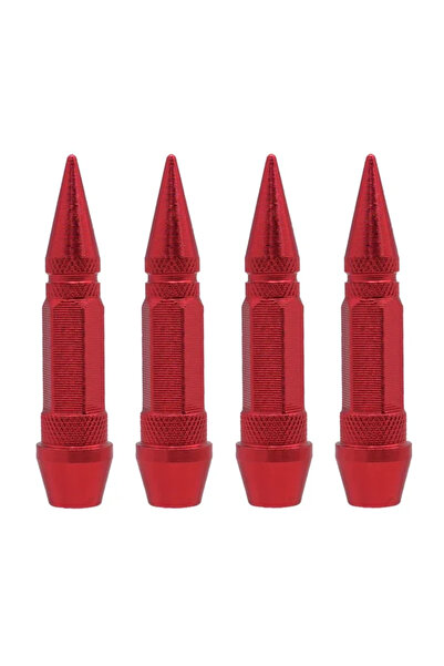 Choice 60MM-RED Car Universal NEW 4pcs Bullet Head Screws Valve Caps Personal...