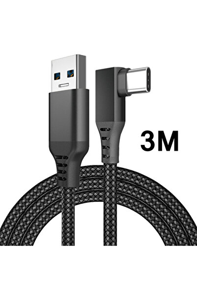 Choice كابل شحن USB A-C بطول 3 متر و5 متر لسماعات Oculus Quest 2 Pico 4 PS5 و...