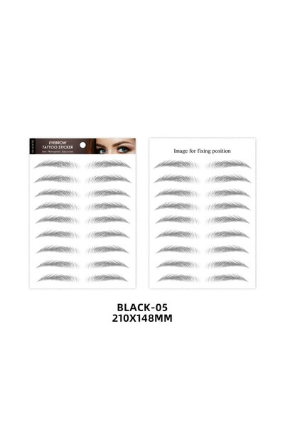 Choice18 black-05 Eyebrow Makeup Tattoo Sticker Water-based Hair-liked Waterp...