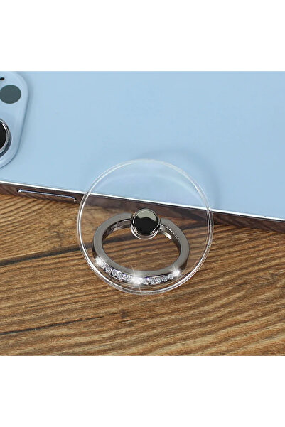 Choice Black Diamond Phone Ring Holder Transparent Finger Grip 360° Degree Ro...