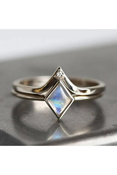 Choice1 9 Q953 Huitan Rhombic Imitation Opal Set Rings for Women Novel Design...
