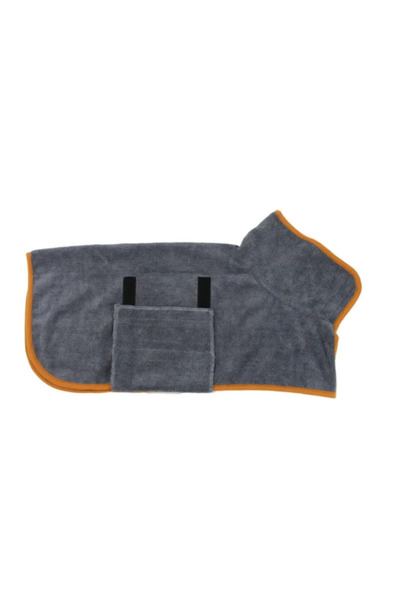 Choice16 L Gray Dog Bathrobe Absorbent Pet Quick Drying Dog Bath Towel for La...