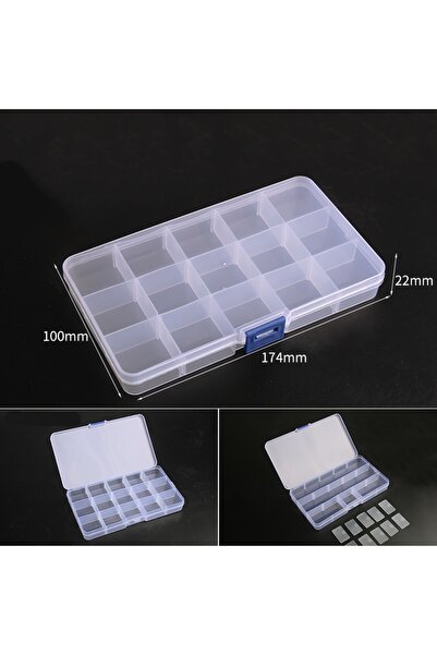 Choice 1pc 15 grids Practical 10/15 Grids Compartment Plastic Storage Box Adj...