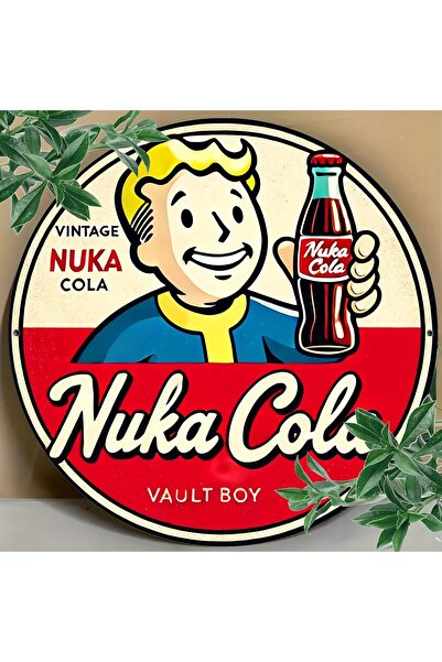 Choice green Vintage Nuka Kola wooden sign 7.8x 7.8 inches-iconic vault boy d...