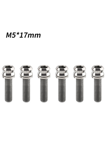 Choice M5X17MM Silver MUQZI 6PCS Titanium Bolts M5x15 M5x17 Bicycle Handlebar...