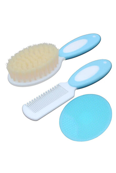 Choice blueA Baby Hair Brush Set for Newborn Toddlers Soft Bristles Silicone ...