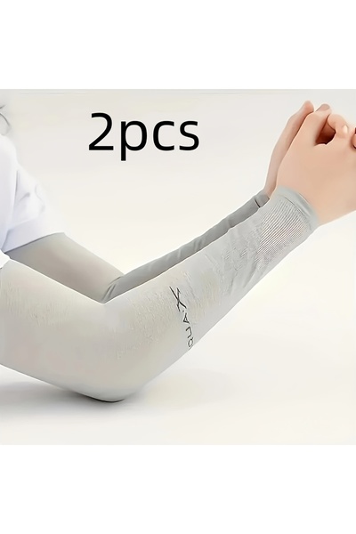 Choice1 GRAY 2/6pcs Ice Sleeves Summer Ice Silk UV Protection Sunscreen Sleev...