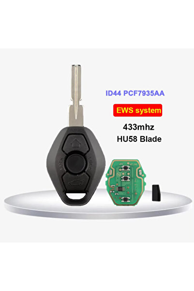Choice10 HU58 433Mhz ID44 EWS Sytem ID44 Chip Remote Car Key For BMW E38 E39 ...