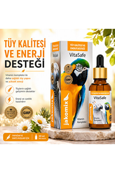 jakomix VitaSafe | Premium Tüy Kalitesi ve Enerji Desteği | Papağan, Muhabbet...