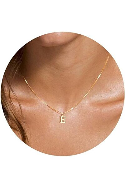Choice E A-Z Alphabet Gold Plated Stainless Steel Pendant Necklace for Women ...