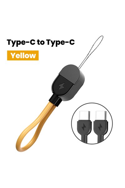 Choice1 كابل NNBILI أصفر قصير 16 سم، سلسلة مفاتيح، كابل PD 60W من النوع C إلى...