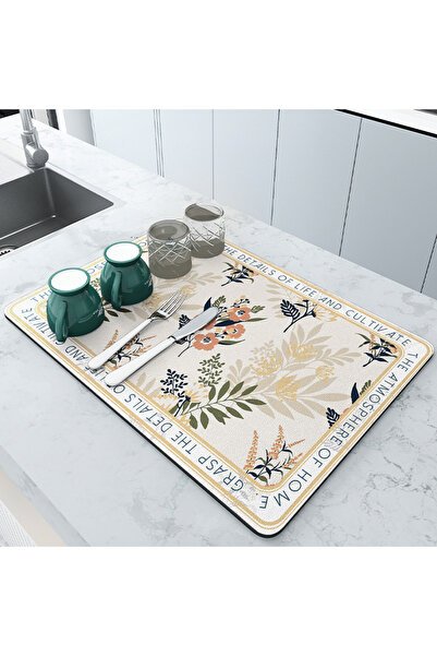 Choice25 60x50cm Orange Super Antiskid Large Kitchen Absorbent Draining Mat S...