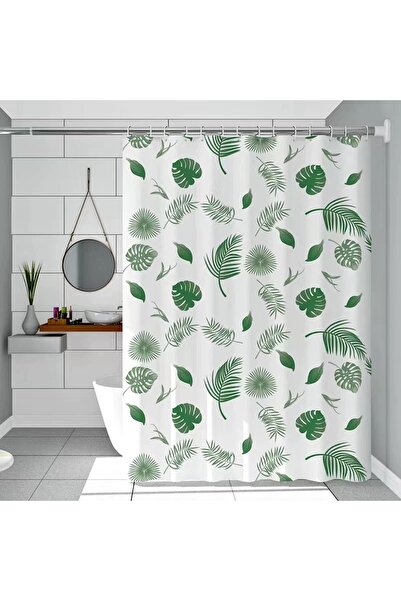 Choice 180×200cm greenery Simple Wind Green Leaves Bathroom Shower Curtain Sh...