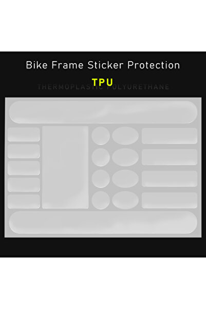 Choice 1pc CJT TPU Bike Frame Sticker PVC Waterproof Bicycle Chain Protector ...