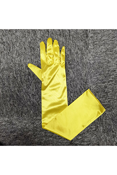 Choice4 One Size Yellow Women Multicolor 55CM Long Satin Ceremonial Gloves El...