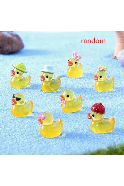 Choice3 50pc random A 100/50pc Luminous Resin Mini Yellow Duckling Miniatures...