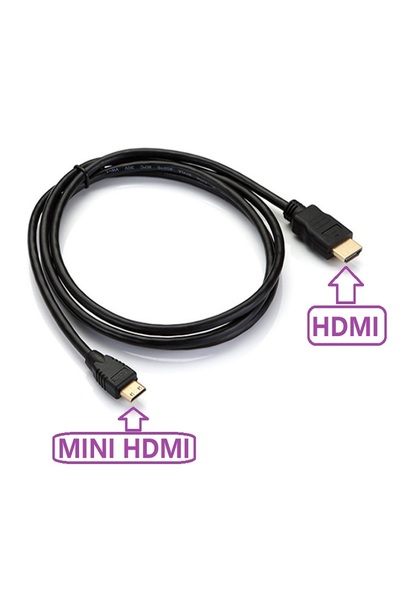 Choice 2 m black Mini HDMI-compatible to HDMI Cable 1080p 3D Gold Plated Plug...