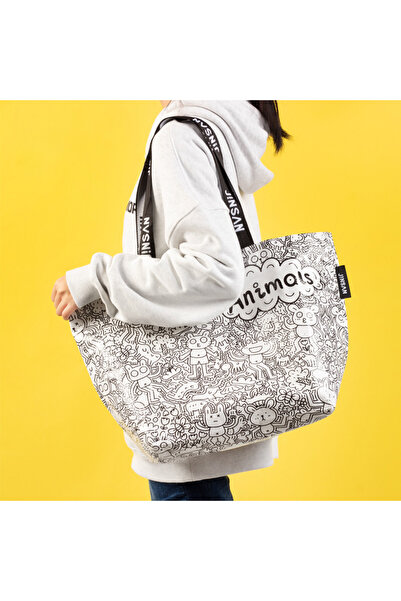 Choice 54x20x35cm scrawl 1pc Large Capacity Creative Shopping Shoulder Bag Fo...
