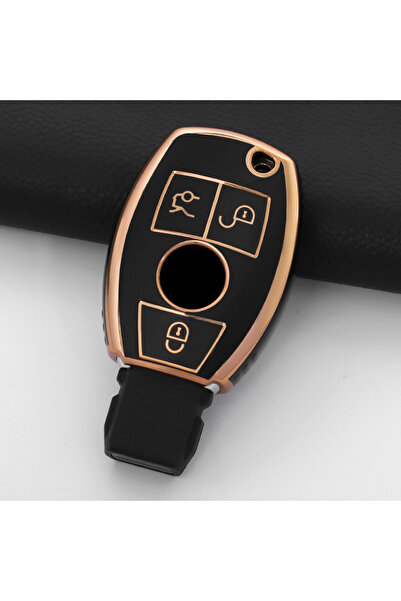 Choice12 Golden Black A3 Fashion TPU Car Key Case Cover Shell Fob For Mercede...