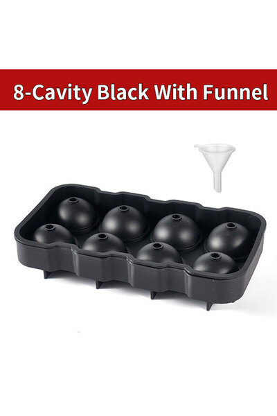 Choice1 8-Cavity Gray Large Sphere Ice Cube Molds 4/8 Grid Whiskey Ice Mold L...