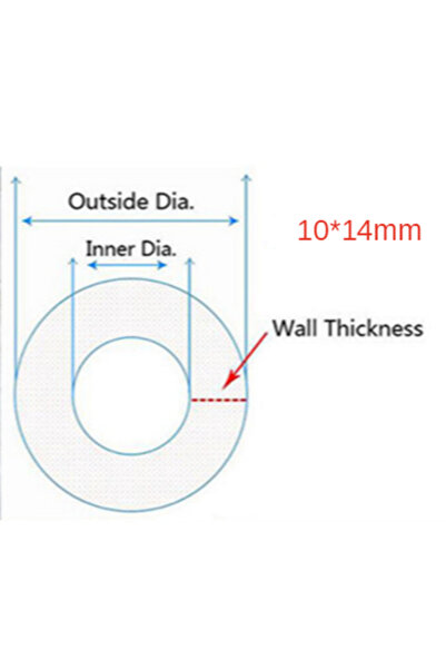Choice26 3M 10x14 mm 1M-10Meters Transparent Food Grade Silicone Tube 2 4 6 8...