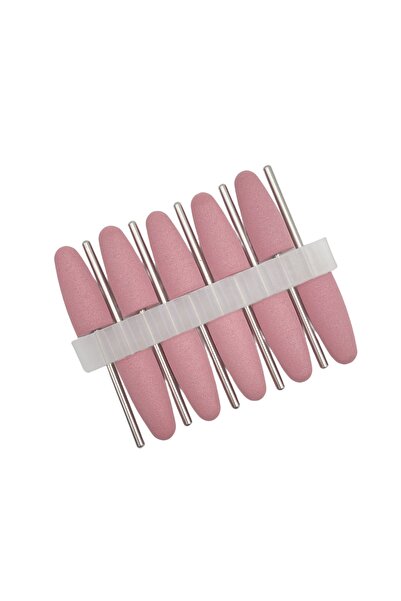 Choice45 05 171 Pink 10 Pcs/set Silicon Nail Polishing Drill Bit Fine Dead Sk...