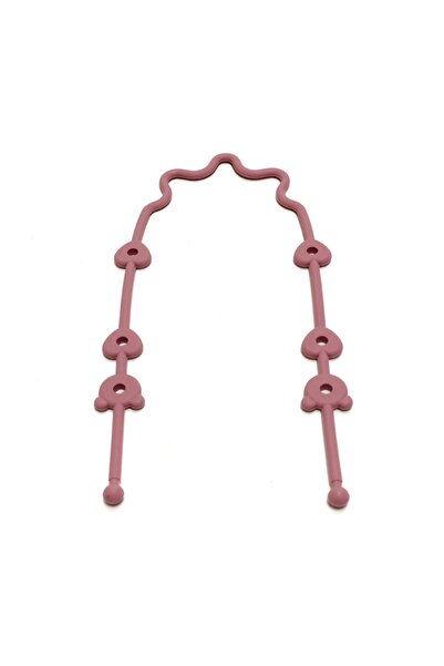 Choice6 Burgundy Baby Pacifier Chain with Safety Straps Silicone Holder Strol...