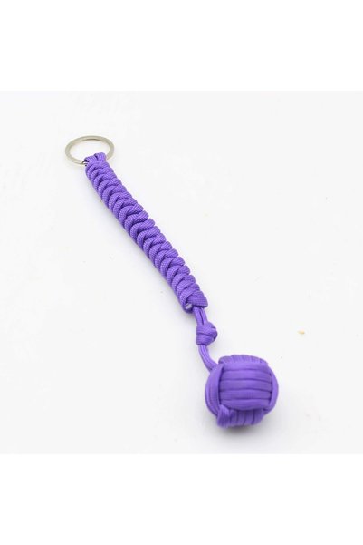 Choice Purple Outdoor Safety Protection Black Monkey Fist Steel Ball Girl Bea...
