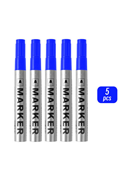 Choice3 5 blue Permanent Paint Marker Pen Waterproof Black Pen for Tyre Oily ...