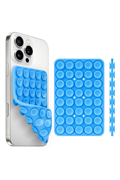 Choice Blue Silicone Suction Cup Phone Holde Multifunctional Fixed Anti-slip ...