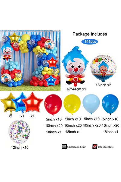 Choice Other 1Set 1set Clown Foil Balloons Carnival Circus Theme Decorations ...